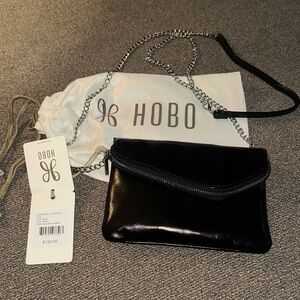 HOBO ❤️ Daria Black Leather Cross Body/Clutch/Wristlet.  NWT